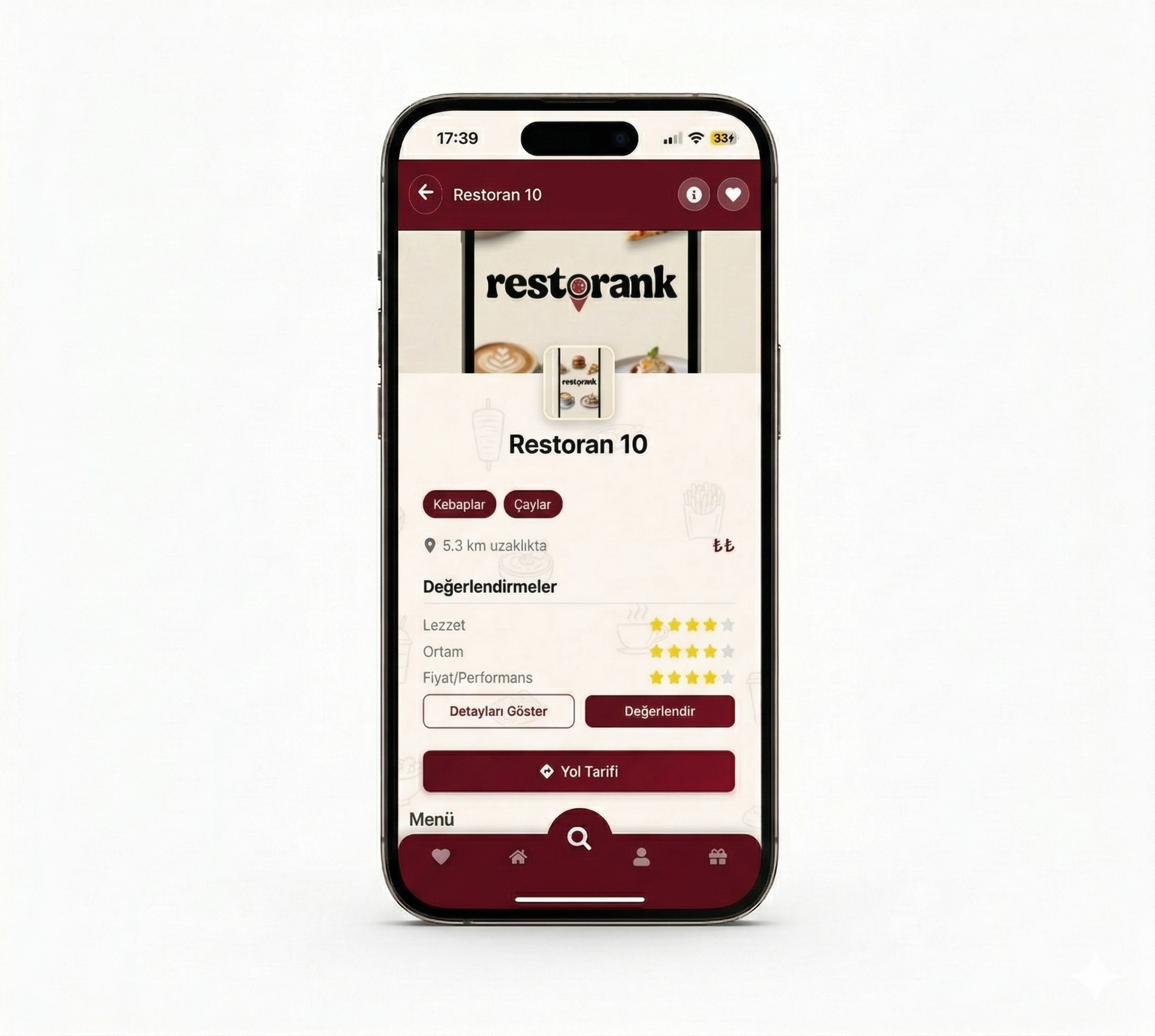 RestoRank: puan ve fiyat karşılaştırması